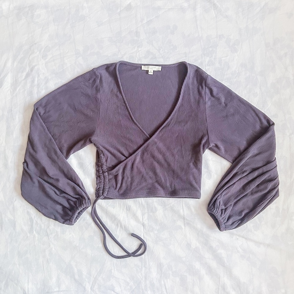 Grade and Gather Wrap Long Sleeve (Size: S)